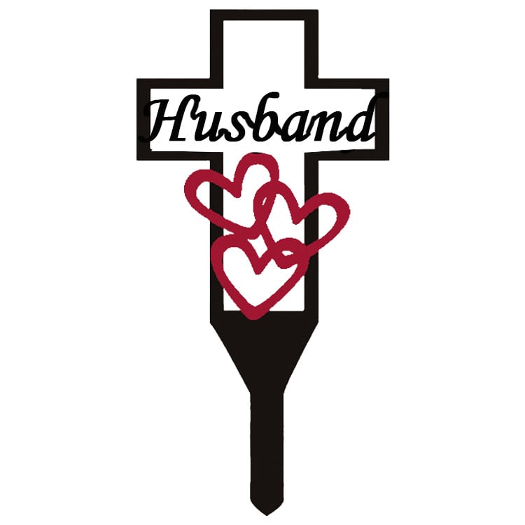 💐Metal Memorial Cross Garden Stake Graveyard Decoration 