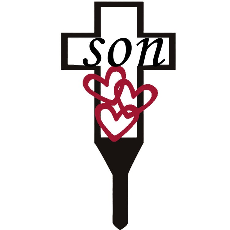 💐Metal Memorial Cross Garden Stake Graveyard Decoration 