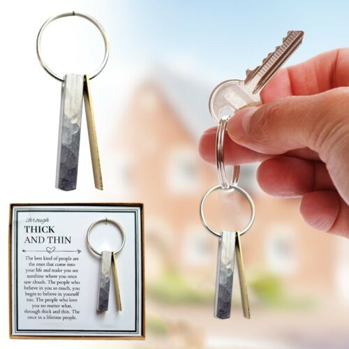 Through Thick and Thin Keychain - Best Friend Gift