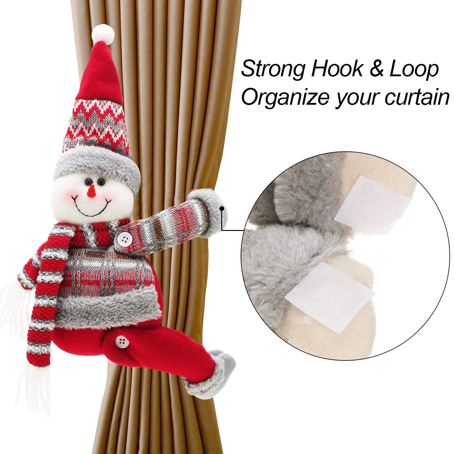 🎀Christmas Curtain Buckle Christmas Window Decorations for Living Room Bedroom Home Decor 