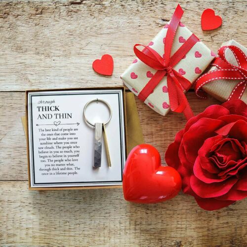 Through Thick and Thin Keychain - Best Friend Gift
