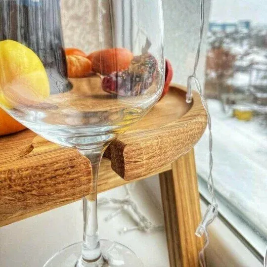 Wooden Outdoor Folding Picnic Table-With Glass Holder🥂