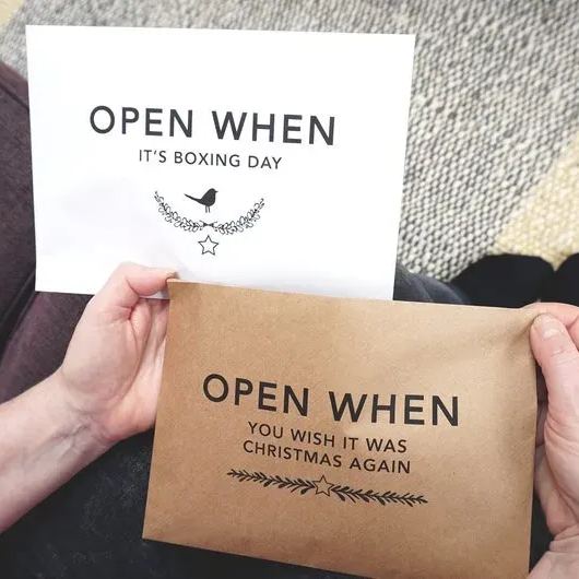 Open When Envelopes For Christmas❄