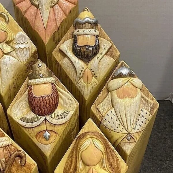 Heaven Nativity Tree Pillar Statues