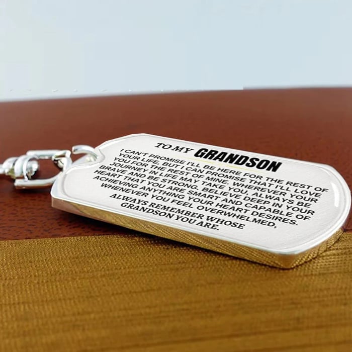 👴To My Grandson👦Remember Whose Grandson You Are💖Unique Keychain🔑