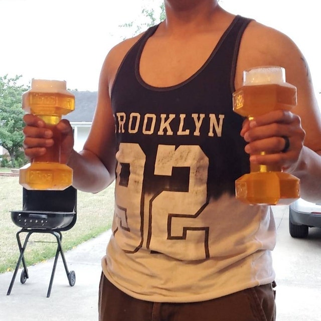 Funny Dumbbell Beer Glass