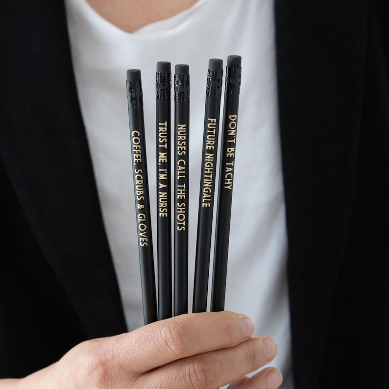 Funny Nurse Pencil Set  Nurse Call The Shots image 3