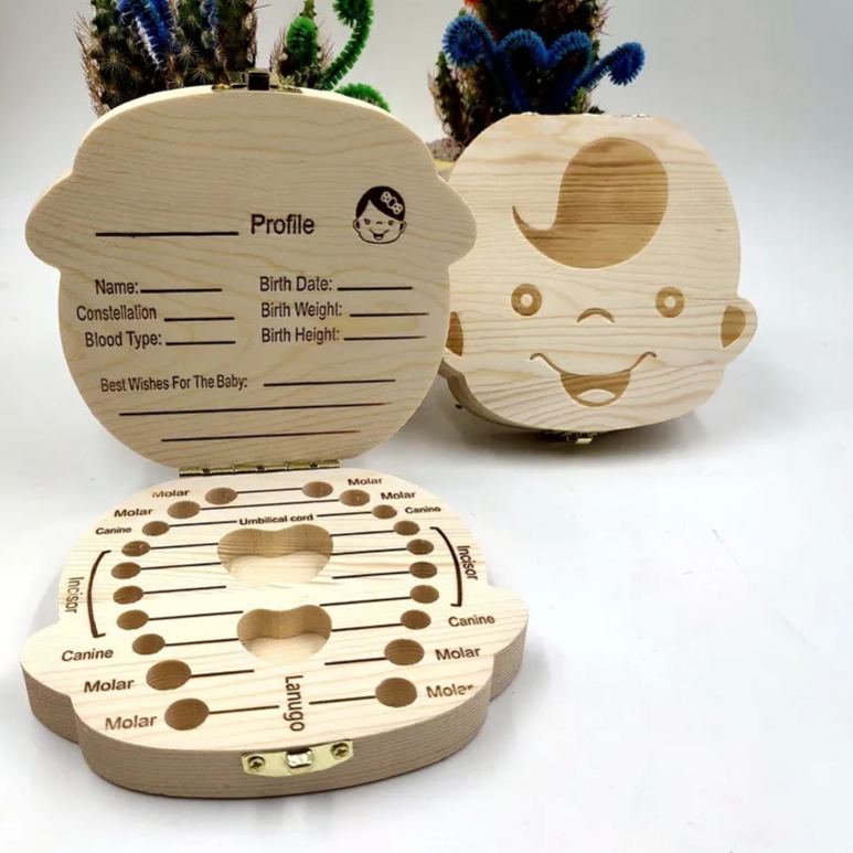 🦷Wooden Baby Tooth Collection Box🦷