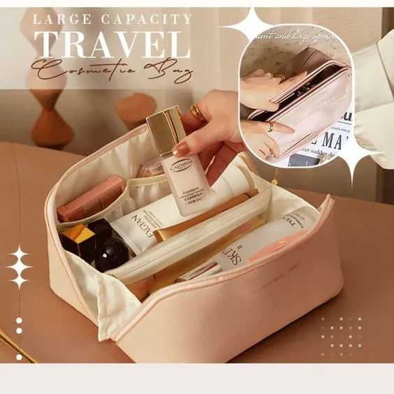 Large capacity travel cosmetic bag