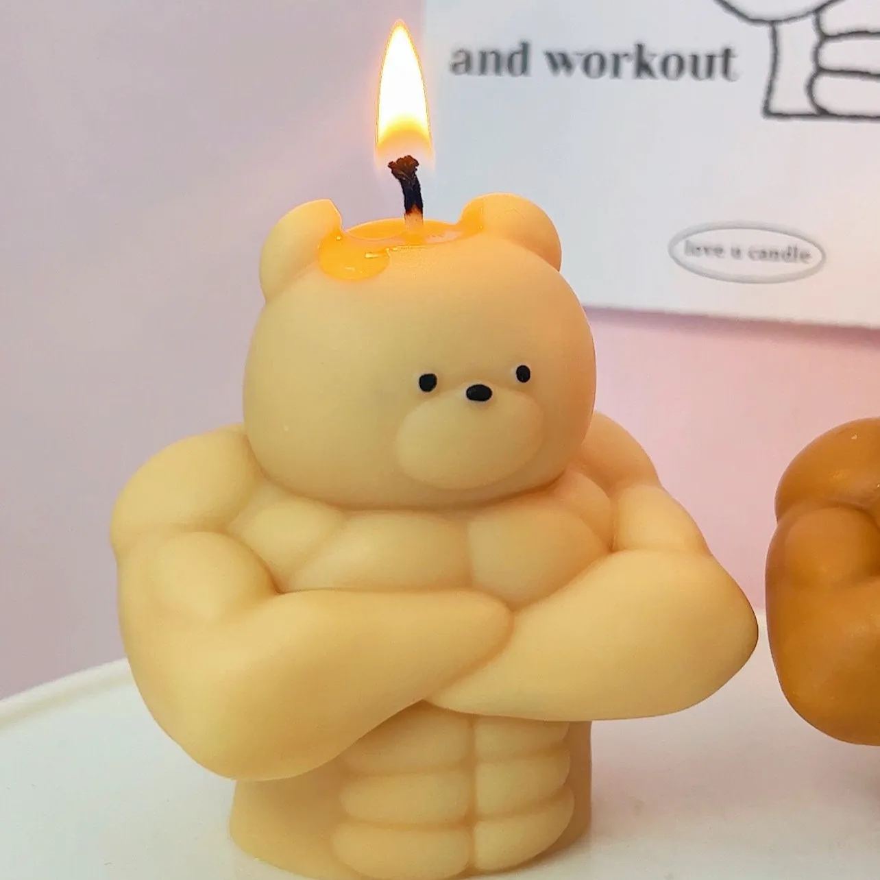 Muscle Bear Candle 