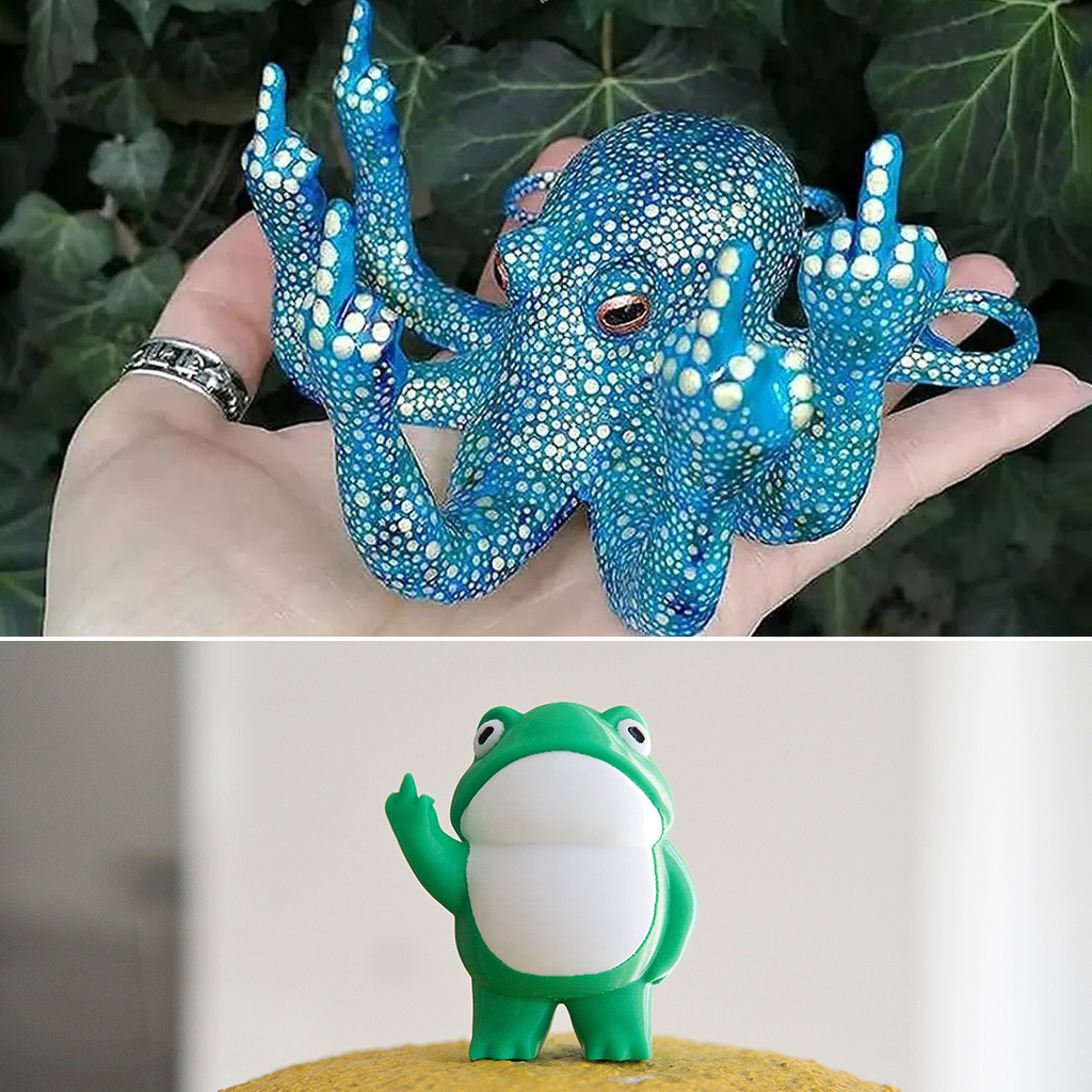 Mr. Rebellious Frog with Middle Finger🐸