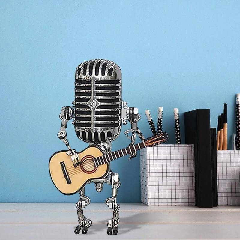 🎙️Vintage Microphone Robot Desk Lamp🎙️