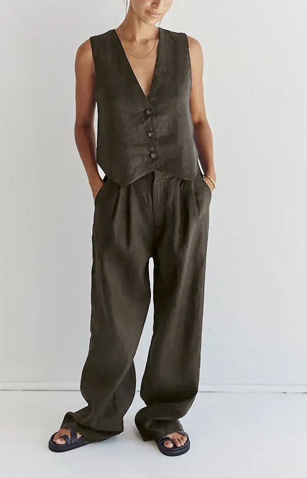 CROPPED VEST PANTS SUIT