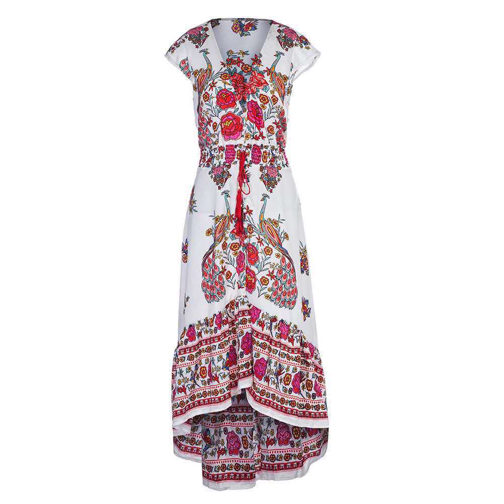 Bohemian Printed Maxi Dress For Women