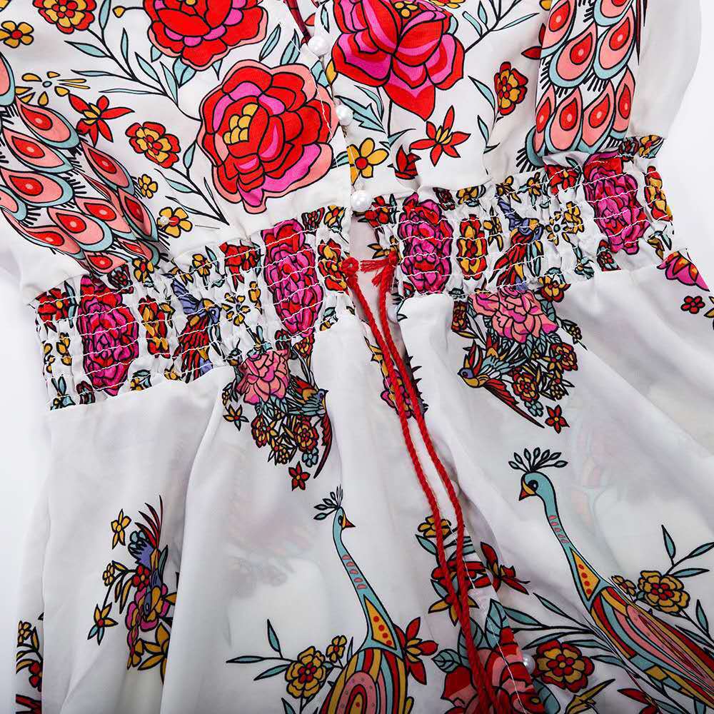 Bohemian Printed Maxi Dress For Women