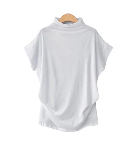 T-SHIRT FEMALE SPRING AND SUMMER HALF-HIGH COLLAR