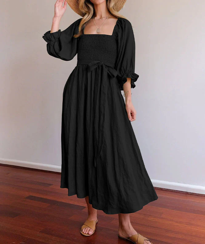FRENCH RUFFLED LANTERN SLEEVES MULTI