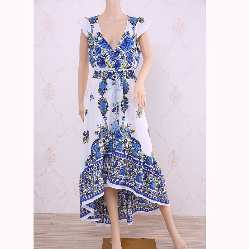 Bohemian Printed Maxi Dress For Women