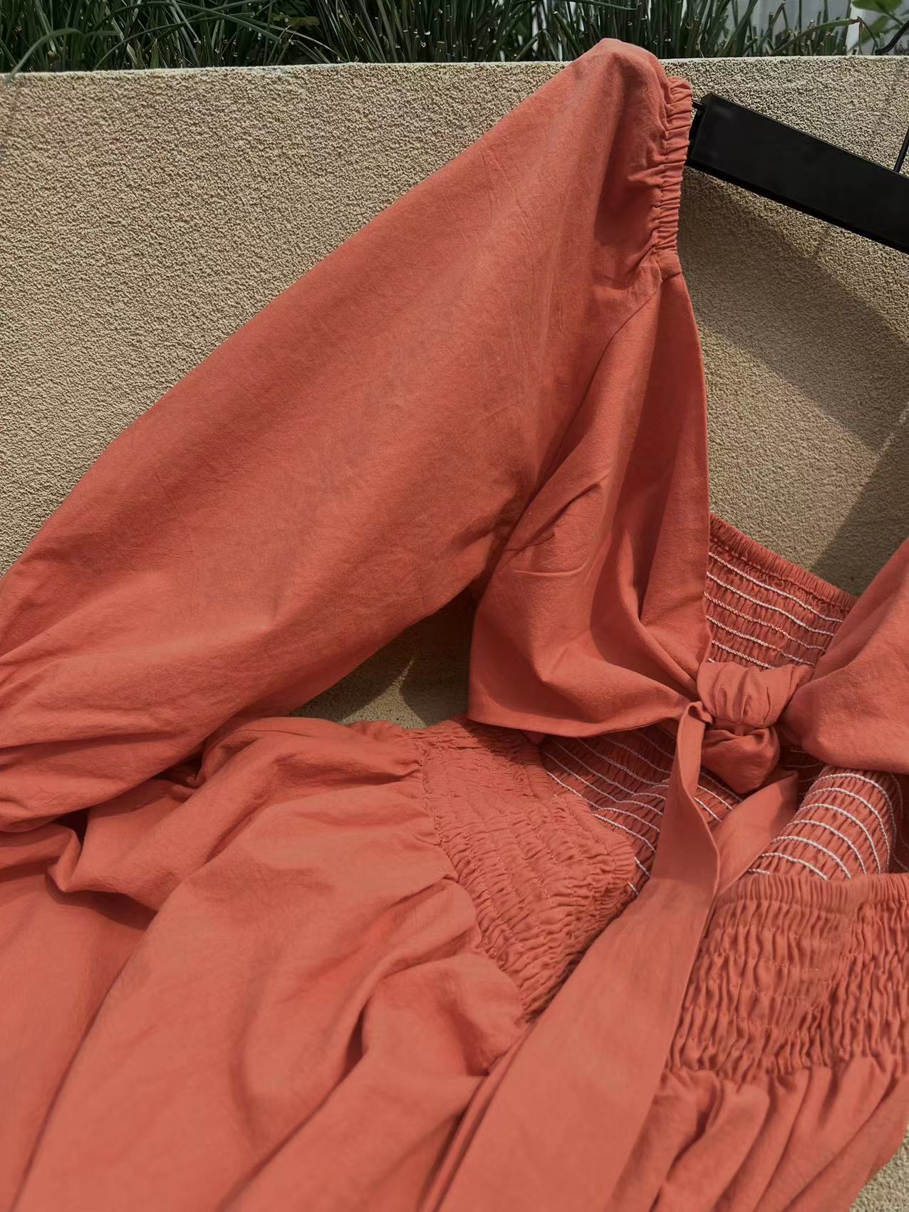FRENCH RUFFLED LANTERN SLEEVES MULTI