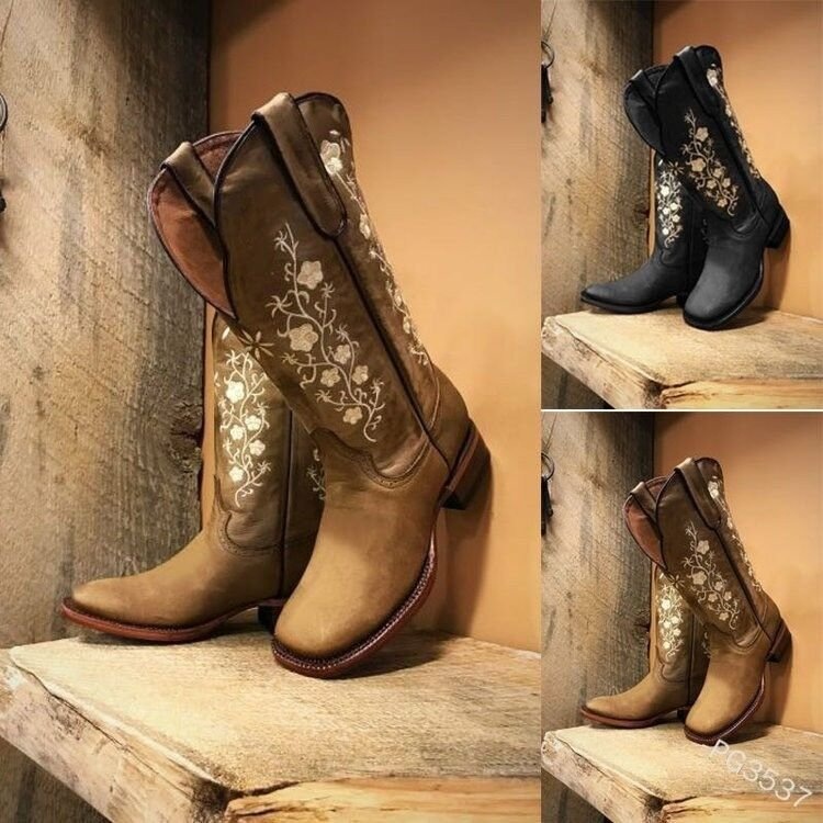 Tassel Vintage Embroidered Rider Boots