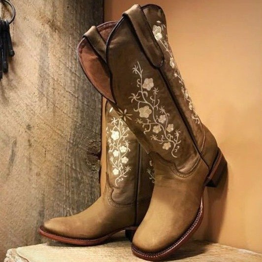 Tassel Vintage Embroidered Rider Boots