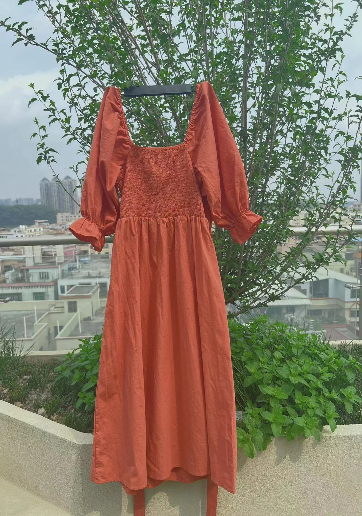 FRENCH RUFFLED LANTERN SLEEVES MULTI