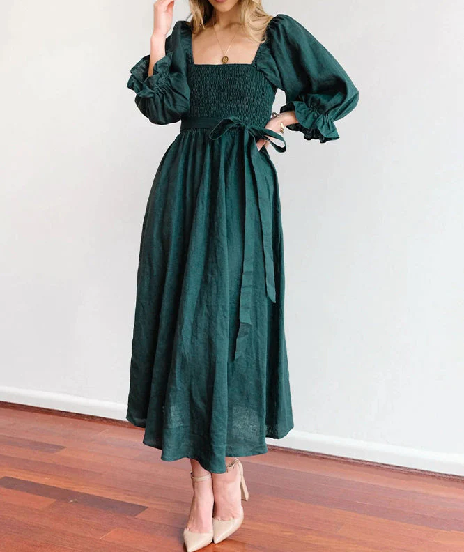 FRENCH RUFFLED LANTERN SLEEVES MULTI