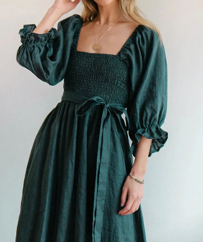 FRENCH RUFFLED LANTERN SLEEVES MULTI
