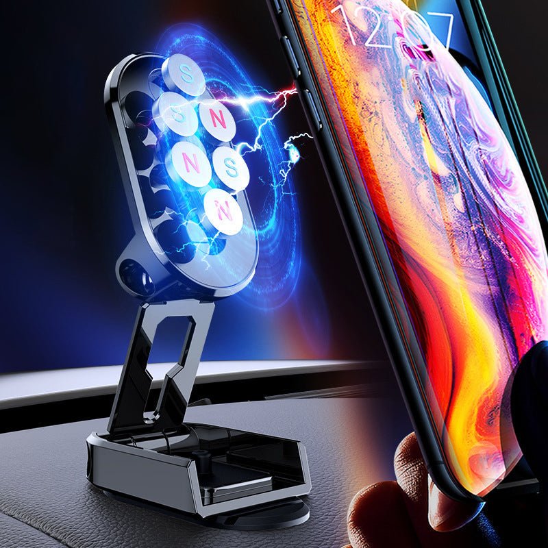 2022 New Alloy Folding Magnetic Car Phone Holder