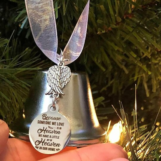 Angel Wings Bell Christmas Ornaments
