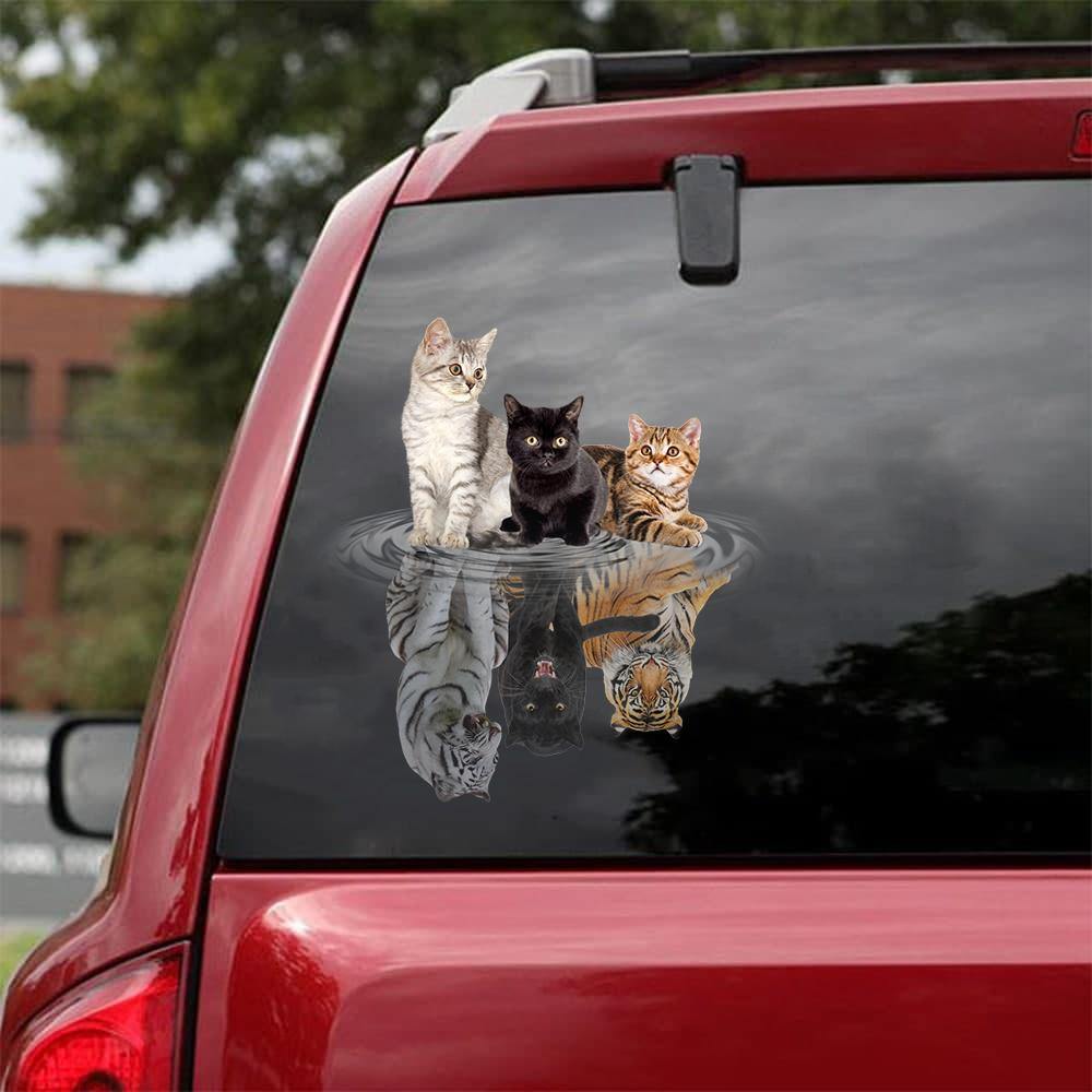Three Lovely Cats Car Sticker