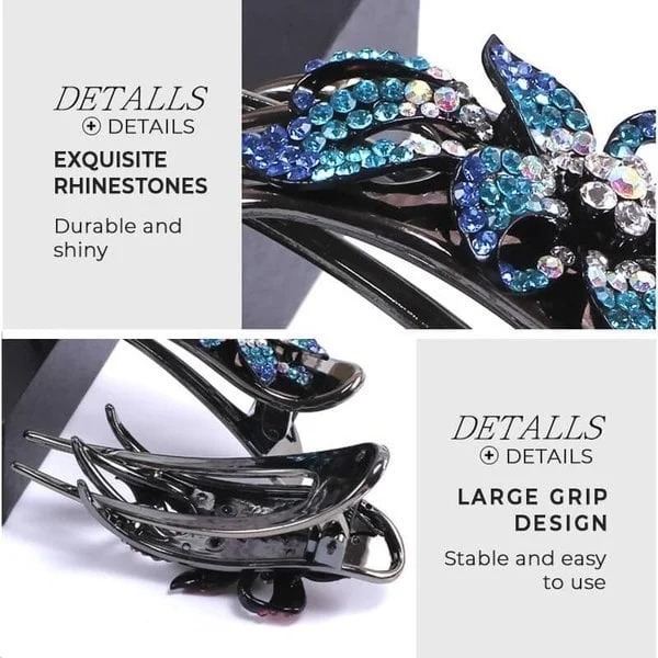 🌊SUMMER HOT SALE 💐DIAMOND DOUBLE FLOWER HAIR CLIP
