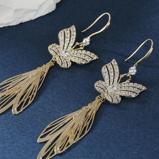💐Mother's Day Pre-Sale💝 Butterfly Wing Tassel Earrings