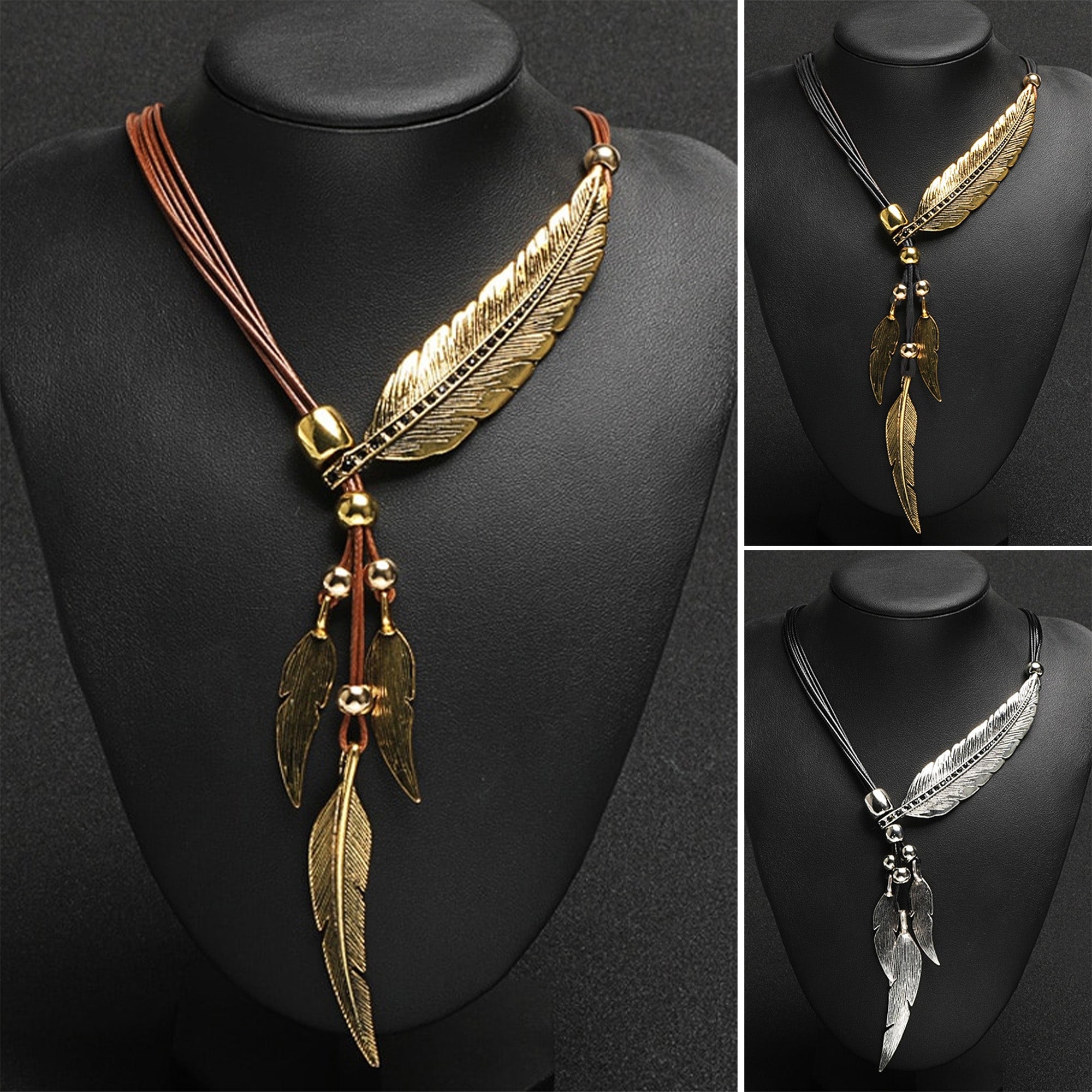 NATIVE FEATHER WOMEN'S NECKLACE