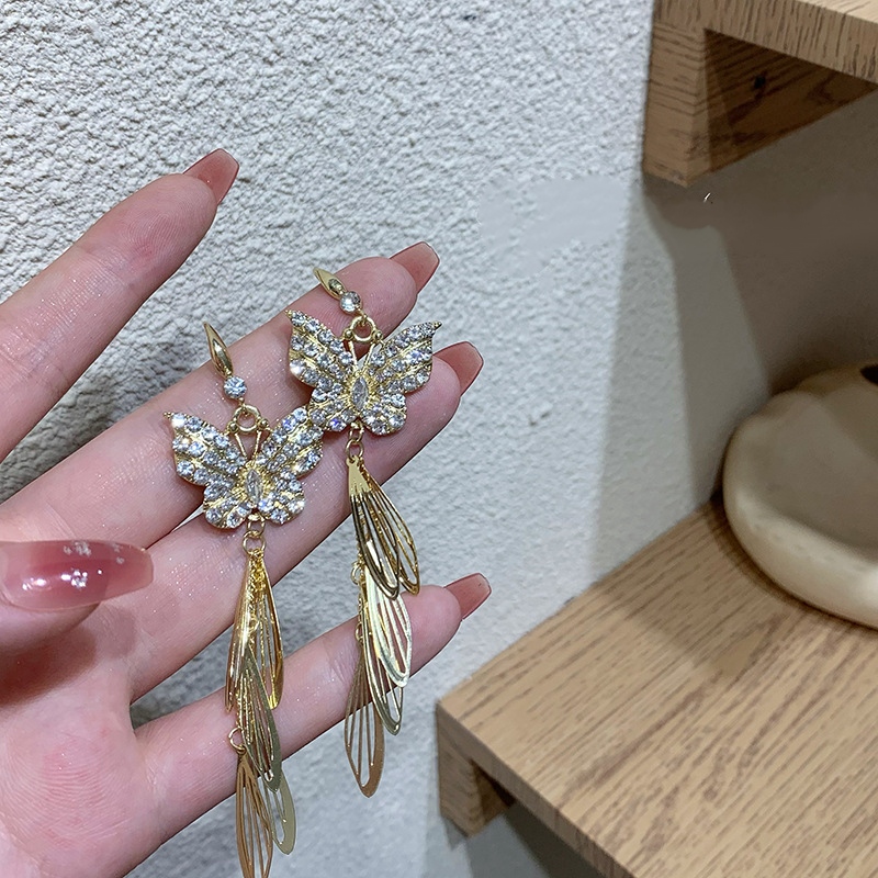 💐Mother's Day Pre-Sale💝- Butterfly Wing Tassel Earrings