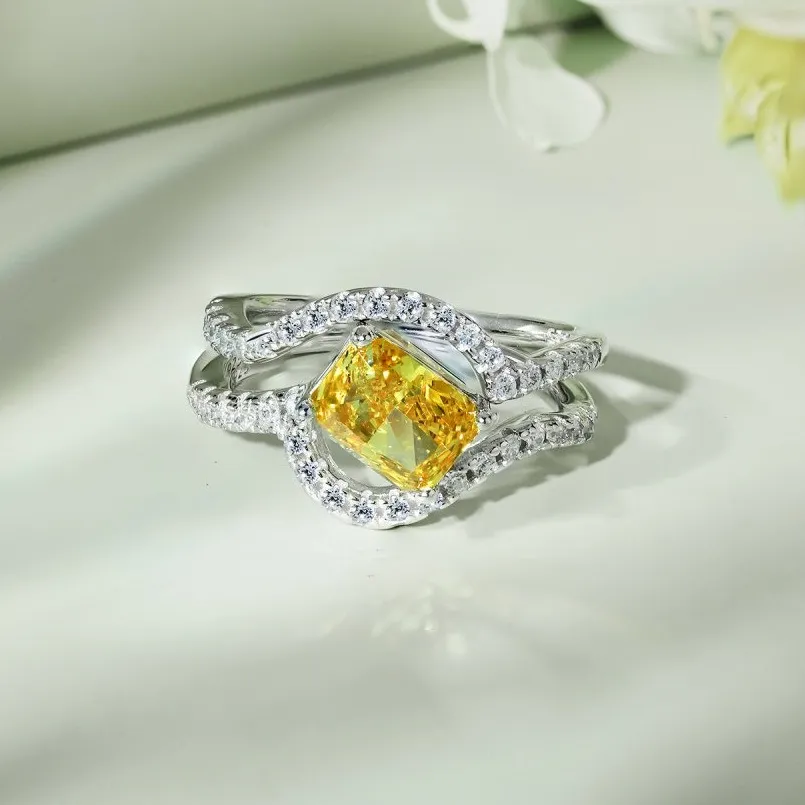 925 STERLING SILVER PAVÉ VAGUES RING