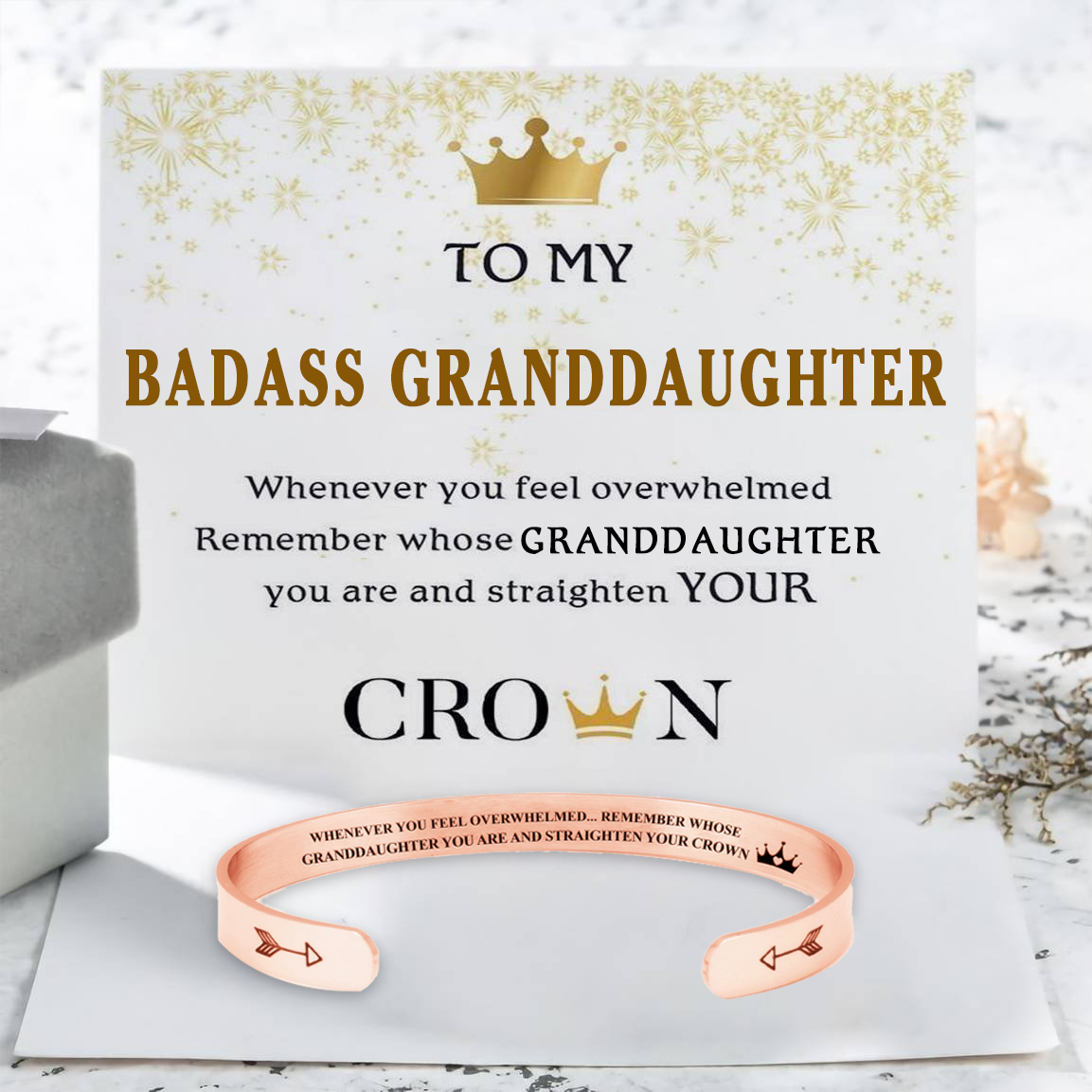🎁Christmas Sale🎄For Daughter - Whenever You Feel Overwhelmed...Crown Bracelet