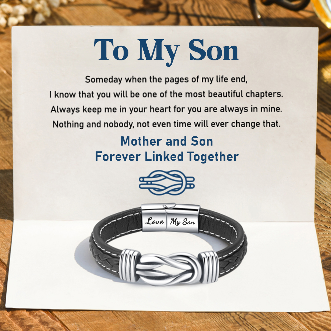 To My Son/Grandson Forever Linked Together Bracelet