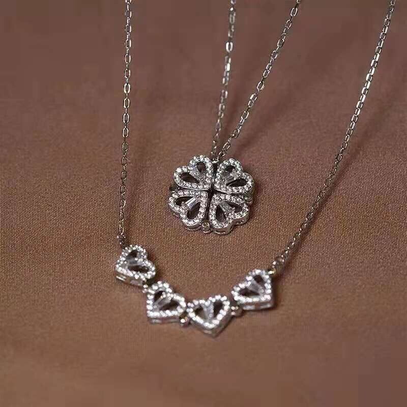 Mother's Day Sale 50% OFF⇝💓Four Leaf Heart Shape Lucky Necklace