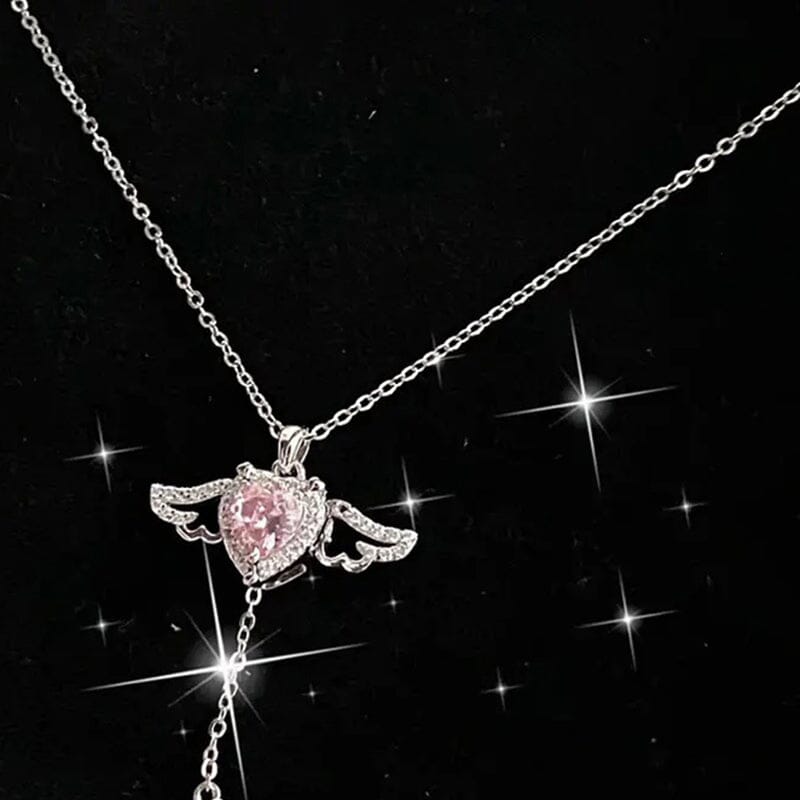 💐MOTHER'S DAY PRE-SALE💖PINK ANGEL WINGS NECKLACE 