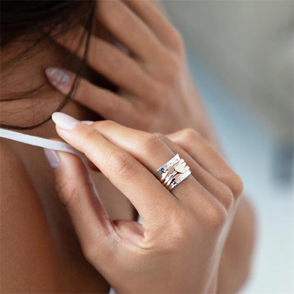 Self Love Spinner Heart Ring