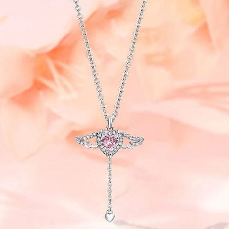 💐MOTHER'S DAY PRE-SALE💖PINK ANGEL WINGS NECKLACE 