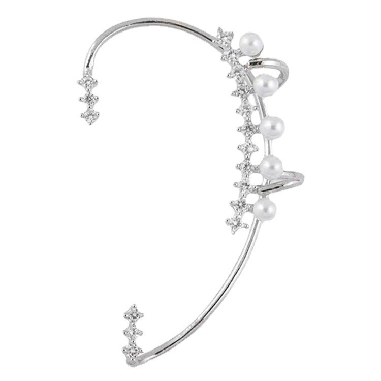 White Pearl Non-Piercing Clip Earrings