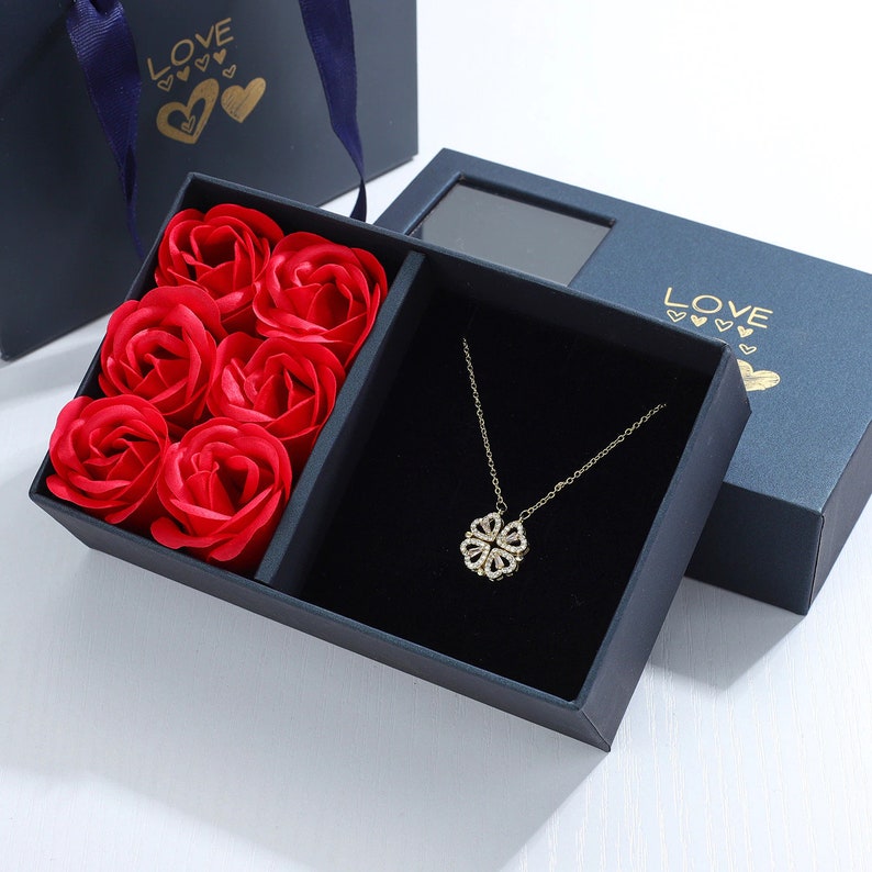 Mother's Day Sale 50% OFF⇝💓Four Leaf Heart Shape Lucky Necklace