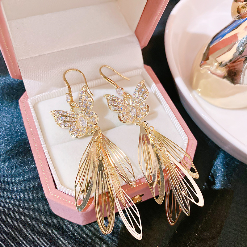 💐Mother's Day Pre-Sale💝- Butterfly Wing Tassel Earrings