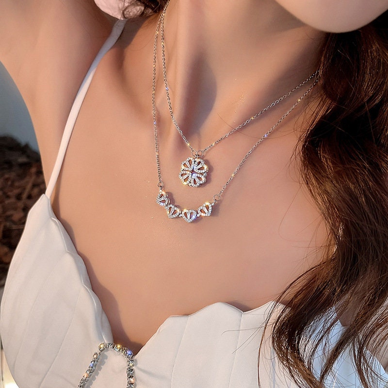 Mother's Day Sale 50% OFF⇝💓Four Leaf Heart Shape Lucky Necklace