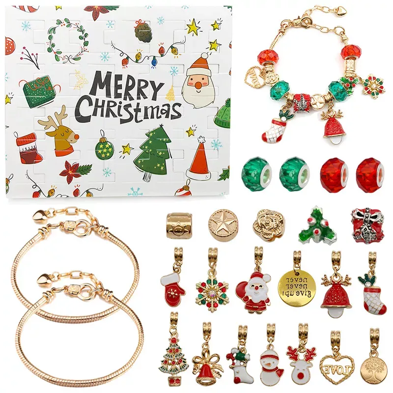 DIY Christmas Advent Calendar Bracelets Set