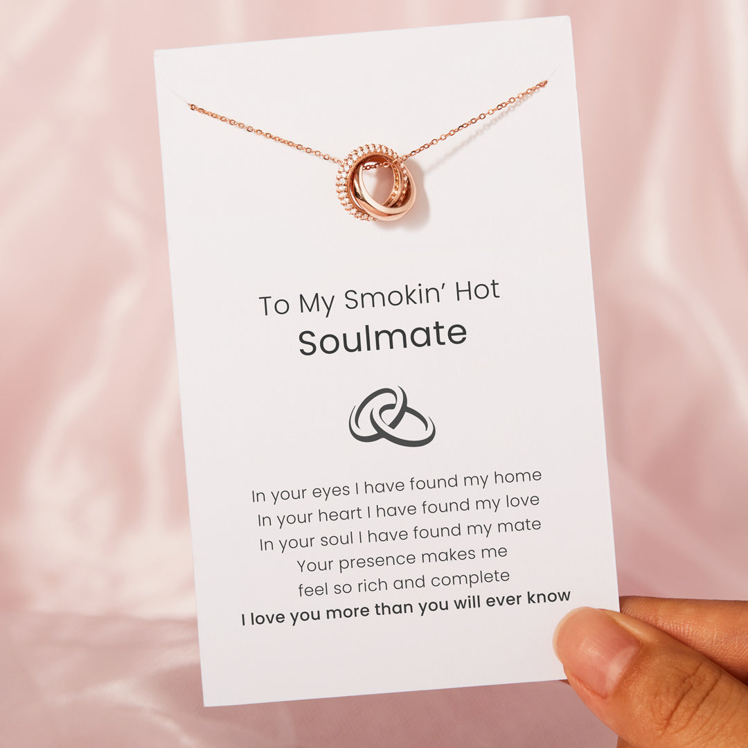 FOR LOVE - TO MY SMOKIN' HOT SOULMATE INTERLOCKING NECKLACE