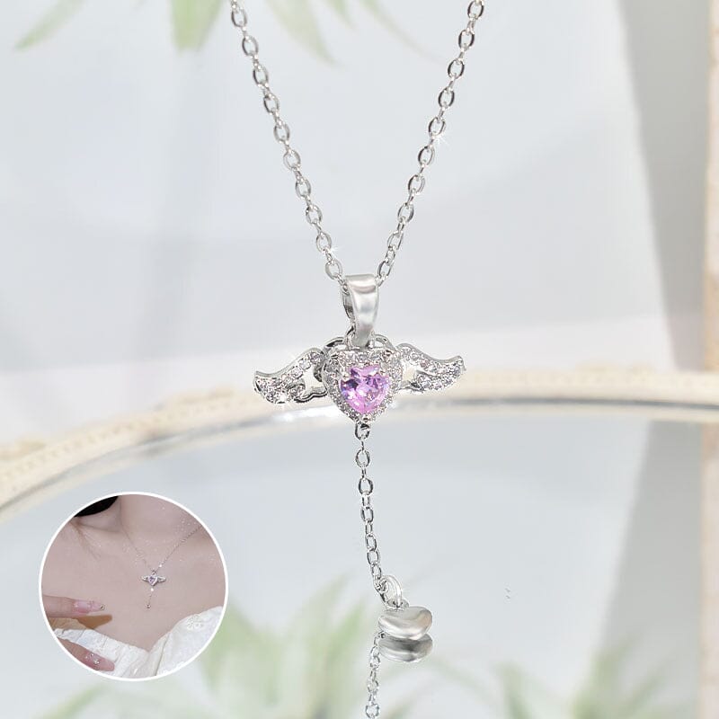💐MOTHER'S DAY PRE-SALE💖PINK ANGEL WINGS NECKLACE 