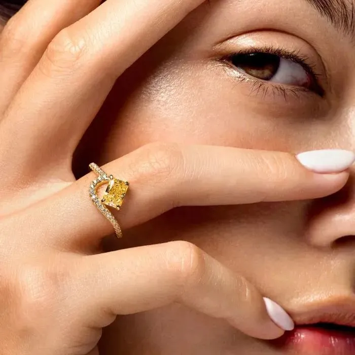 925 STERLING SILVER PAVÉ VAGUES RING